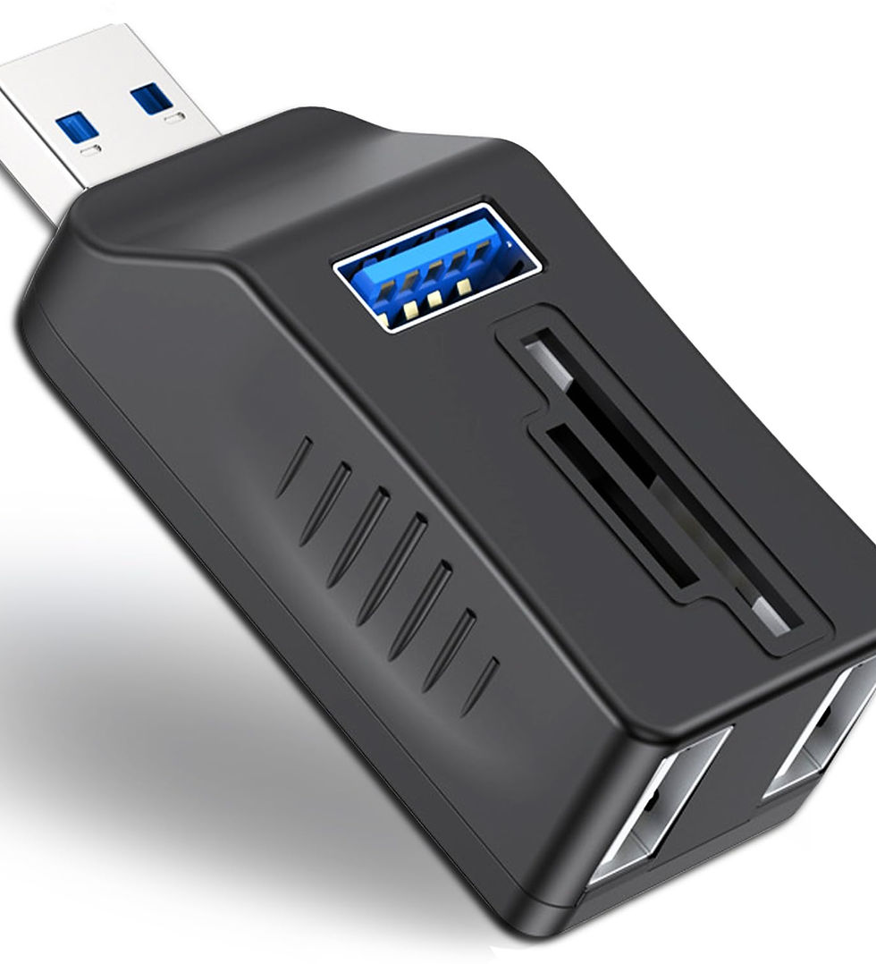 Thumbnail: VIENON 5-Port USB 3.0 Hub with SD Card Reader, USB Splitter for Laptop/PC