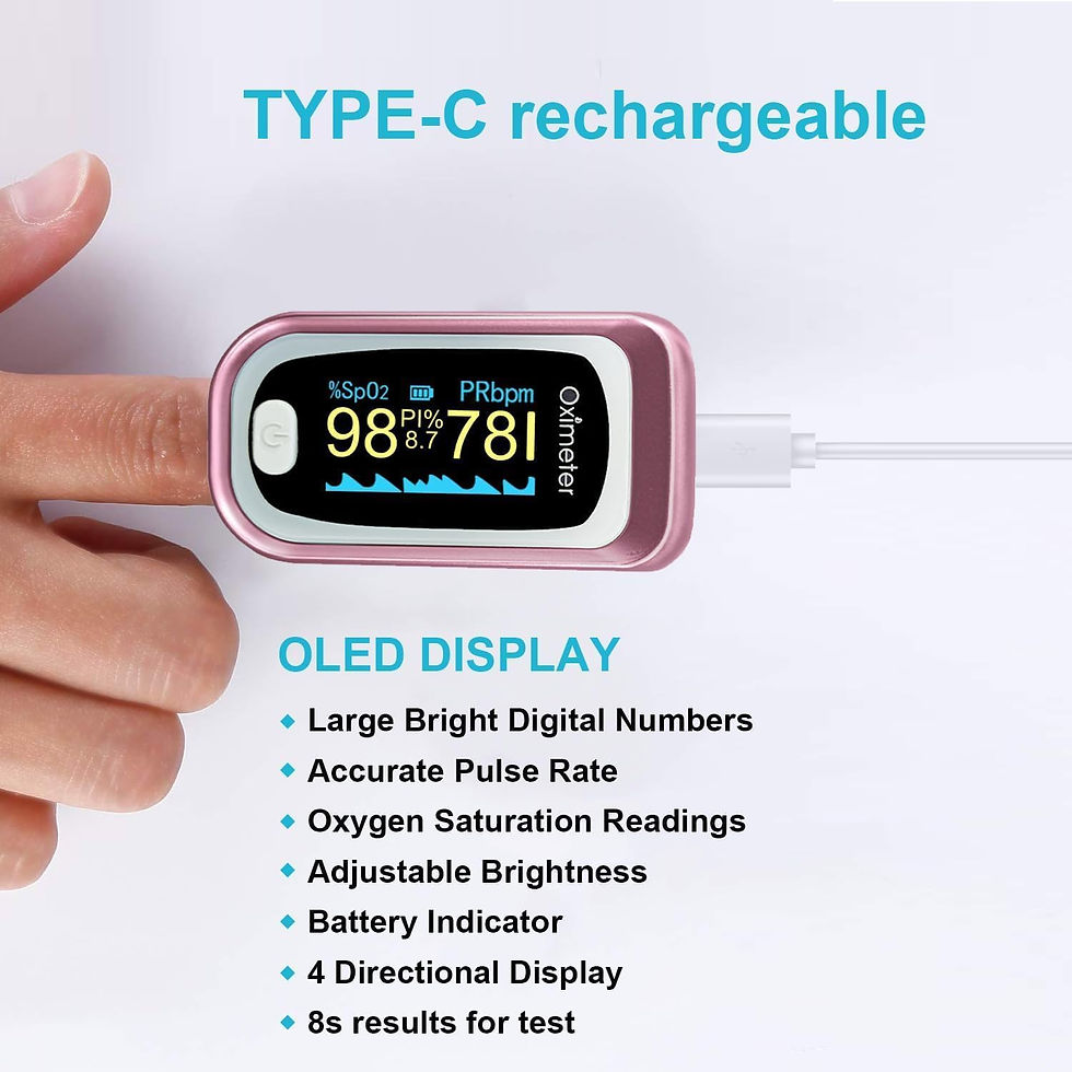 Thumbnail: pulse heart rate Accurate of and with OLED oximeter rechargeable finger monitor