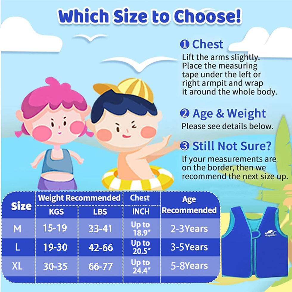 Thumbnail: Vine Kids Vest Toddler Learn to Floatation Swim Training Blue Jackets Vest