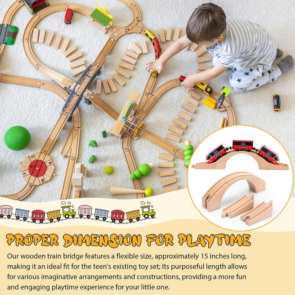 Thumbnail: Kigley Wood Track Expansion Wooden Accessories Train Bridge Wooden for