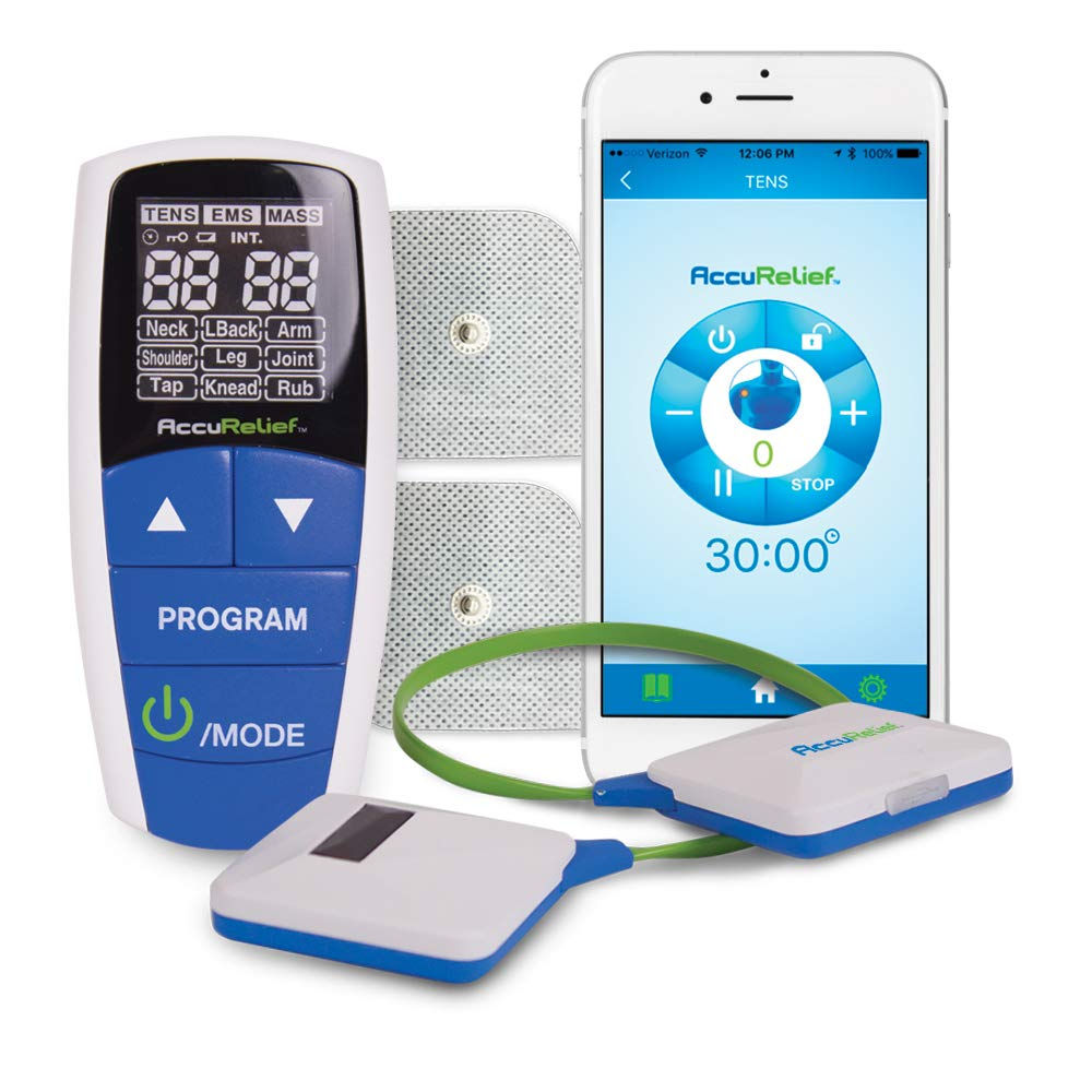 AccuRelief Wireless Tens Unit and - Pulse EMS Muscle Stimulator - Relief