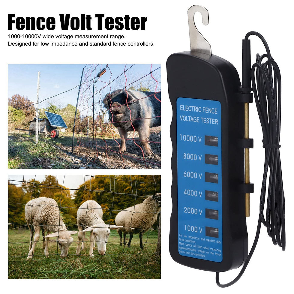 Thumbnail: Electric Fence Tester, 10000V Waterproof for Metal Wire Fence Systems