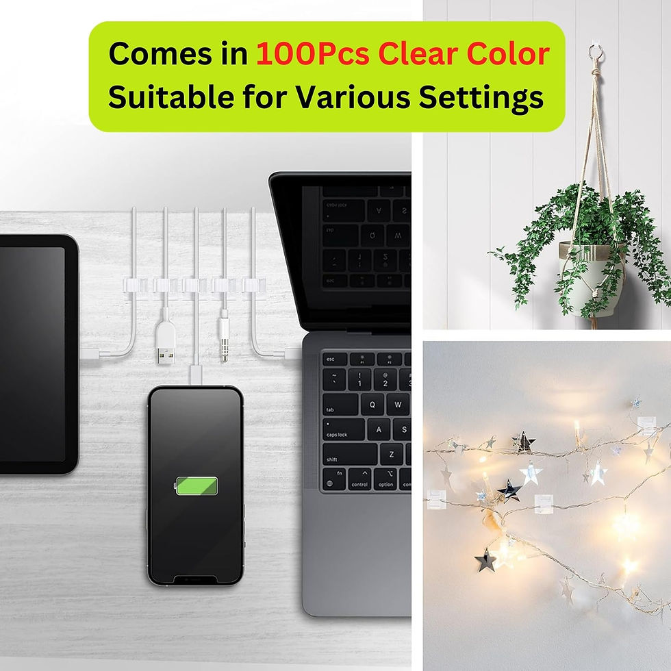Thumbnail: Outdoor Light Clips, 100Pcs Cable Management for Christmas Lights (Clear)