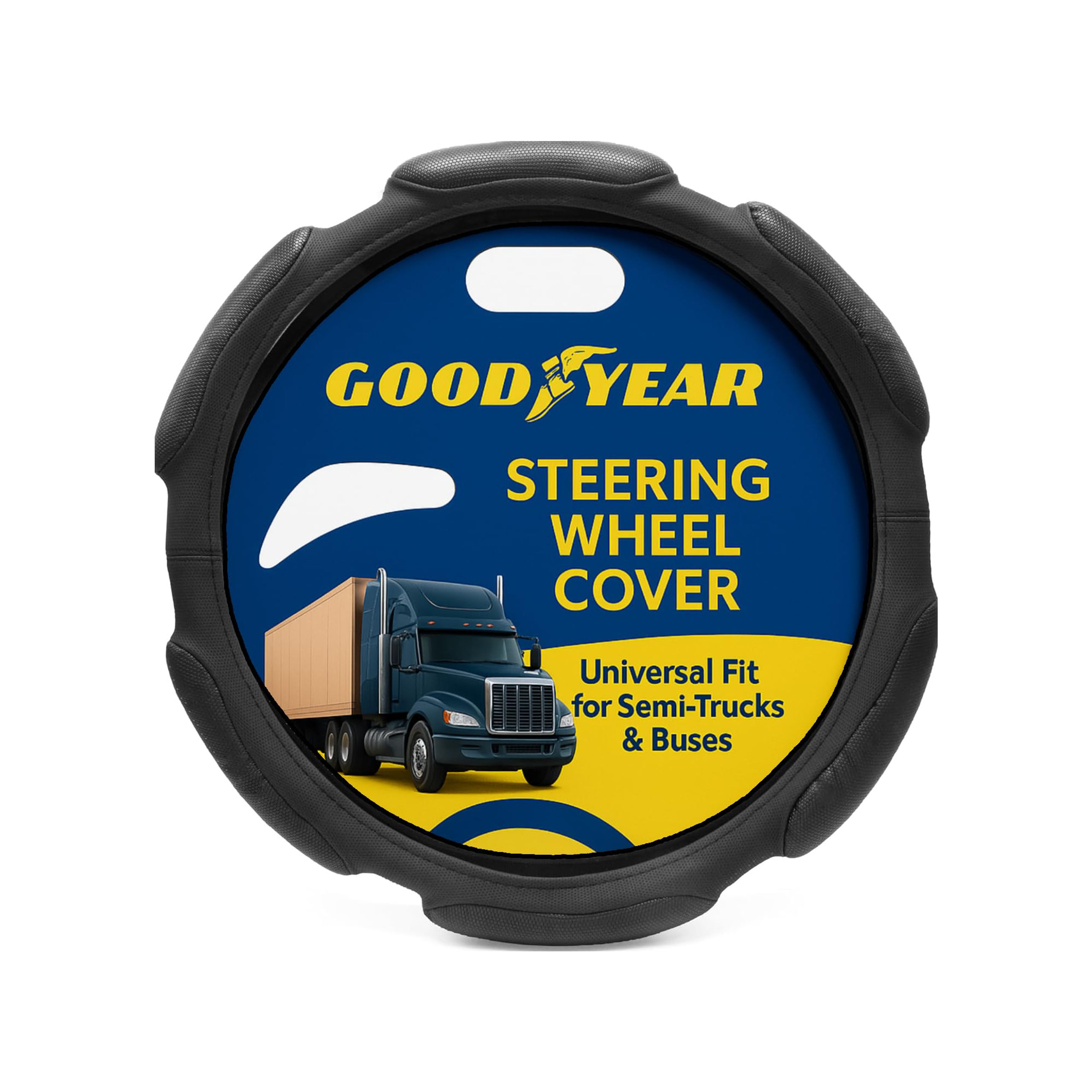 Goodyear Bus and Truck Wheel Cover – Steering (18 INCHES) Truck, Leather
