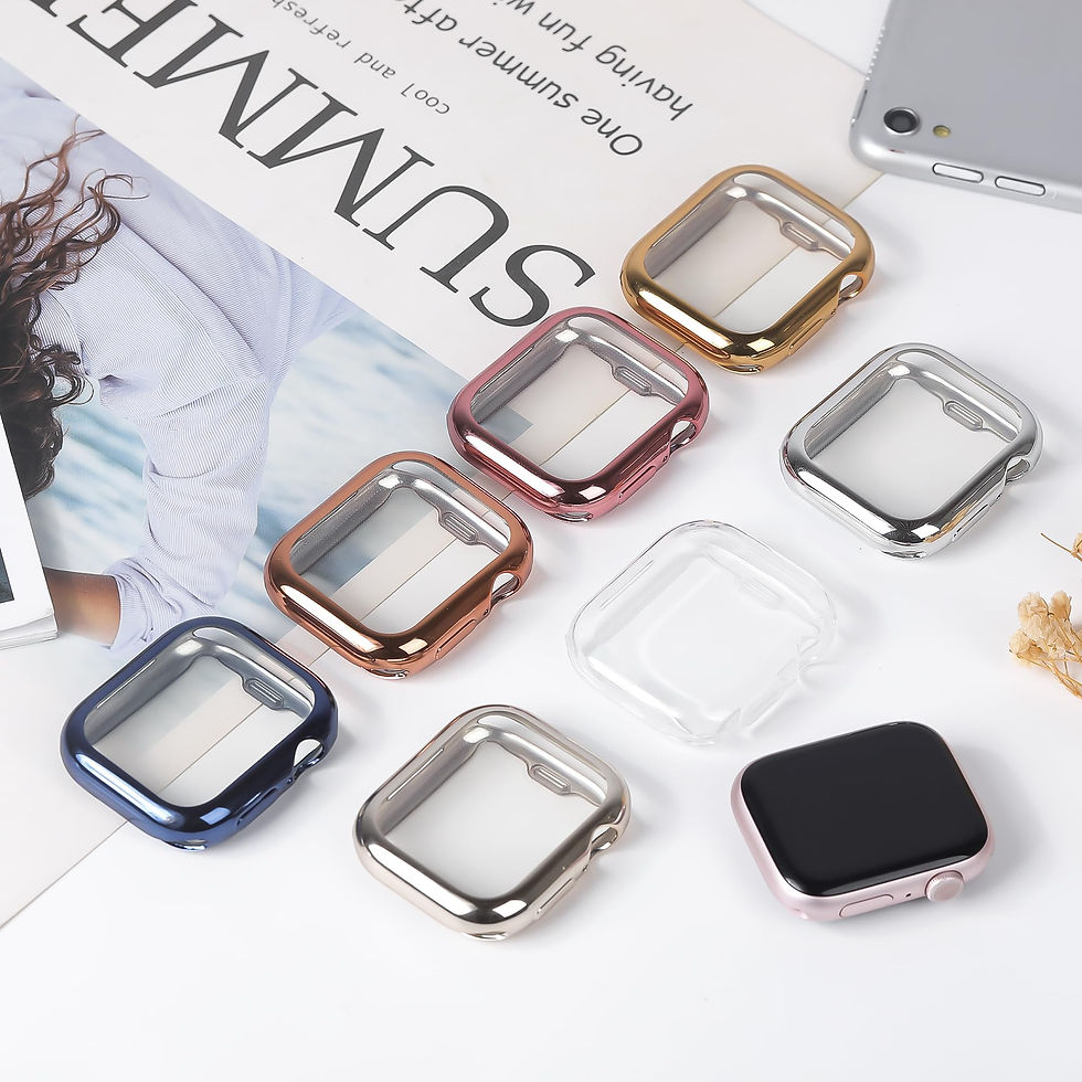 Thumbnail: 3-Pack TPU Screen Protector & Bumper Case for Apple Watch 38mm-46mm, Series 10-3