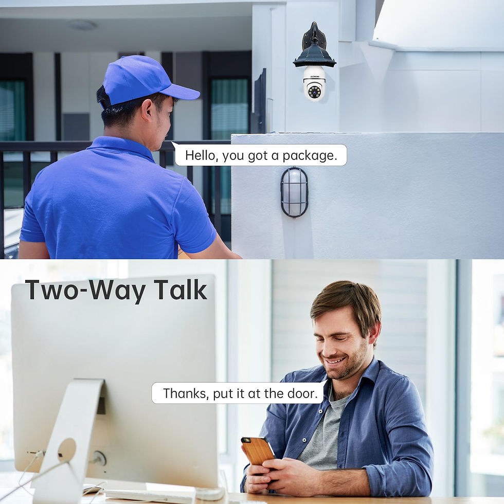 Thumbnail: WESECUU 2K Light Bulb Security Camera 5G/2.4GHz WiFi Motion & Night Vision White