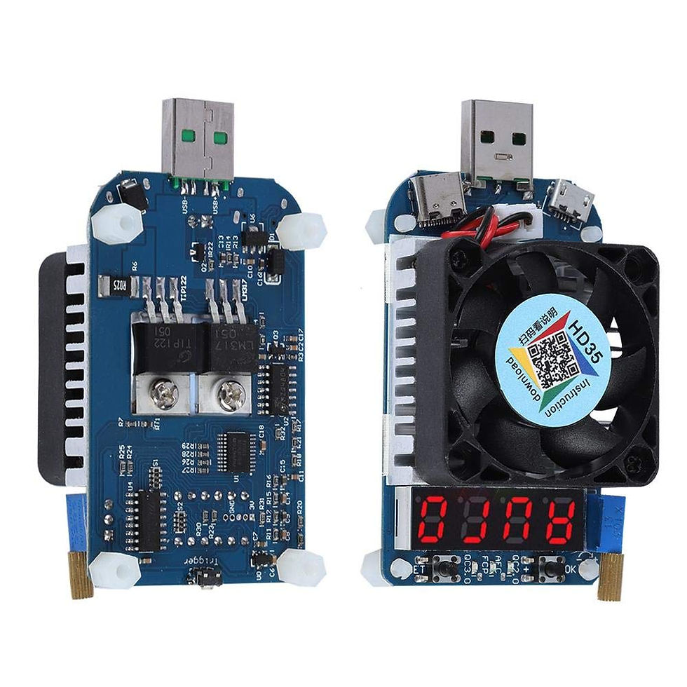Thumbnail: USB Tester Multimeter, Voltage Meter, 5V-25V, Electronic Load Tester