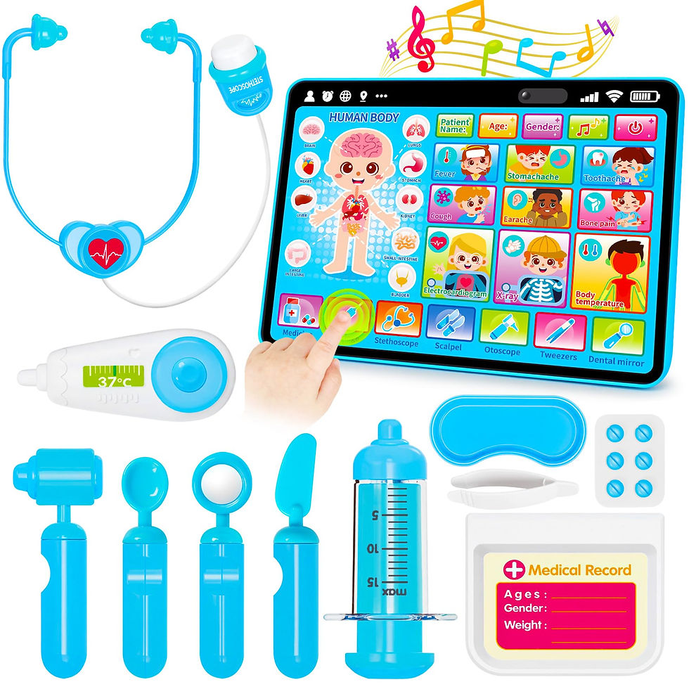 Thumbnail: Doctor Kit for Toddlers Kids Doctors Play Set with Tablet Toys Year Old Boy