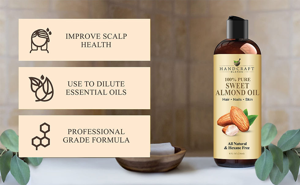 Thumbnail: Handcraft Sweet Almond Oil, 236ml, Pure & Natural Carrier Oil