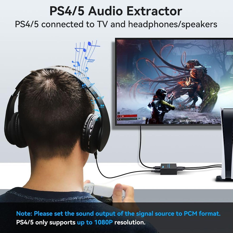 Thumbnail: VPFET Audio Extractor to Optical AUX HDMI 4K Adapter Splitter Converter