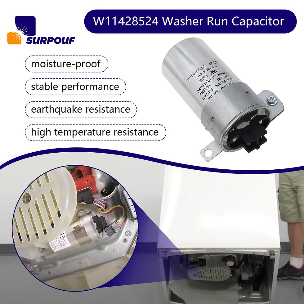 Thumbnail: W11428524 Washer Run Capacitor with Whirlpool Crosley w11162561 Compatible