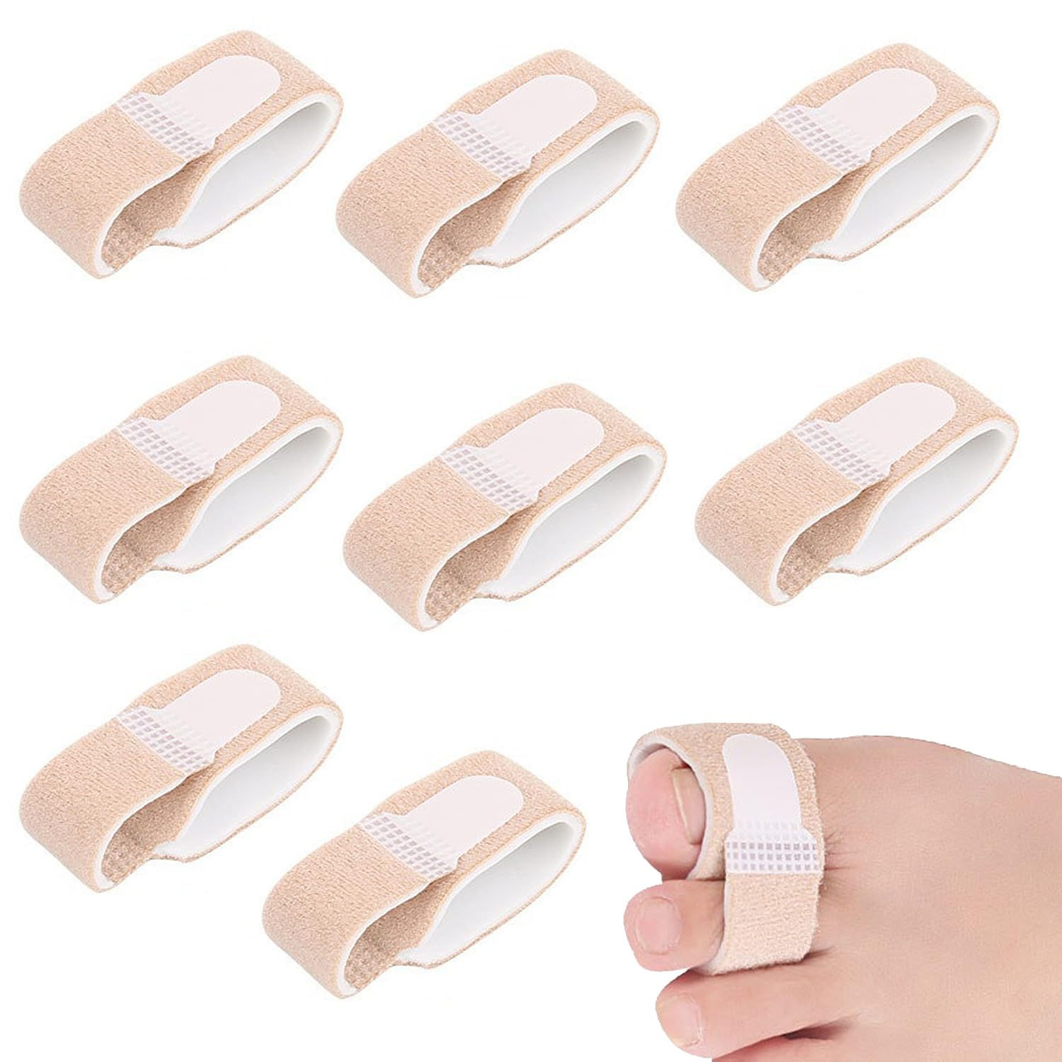 Toe Straighteners, 8 Pcs Non-Slip Hammer Toe Correctors for Comfort & Alignment