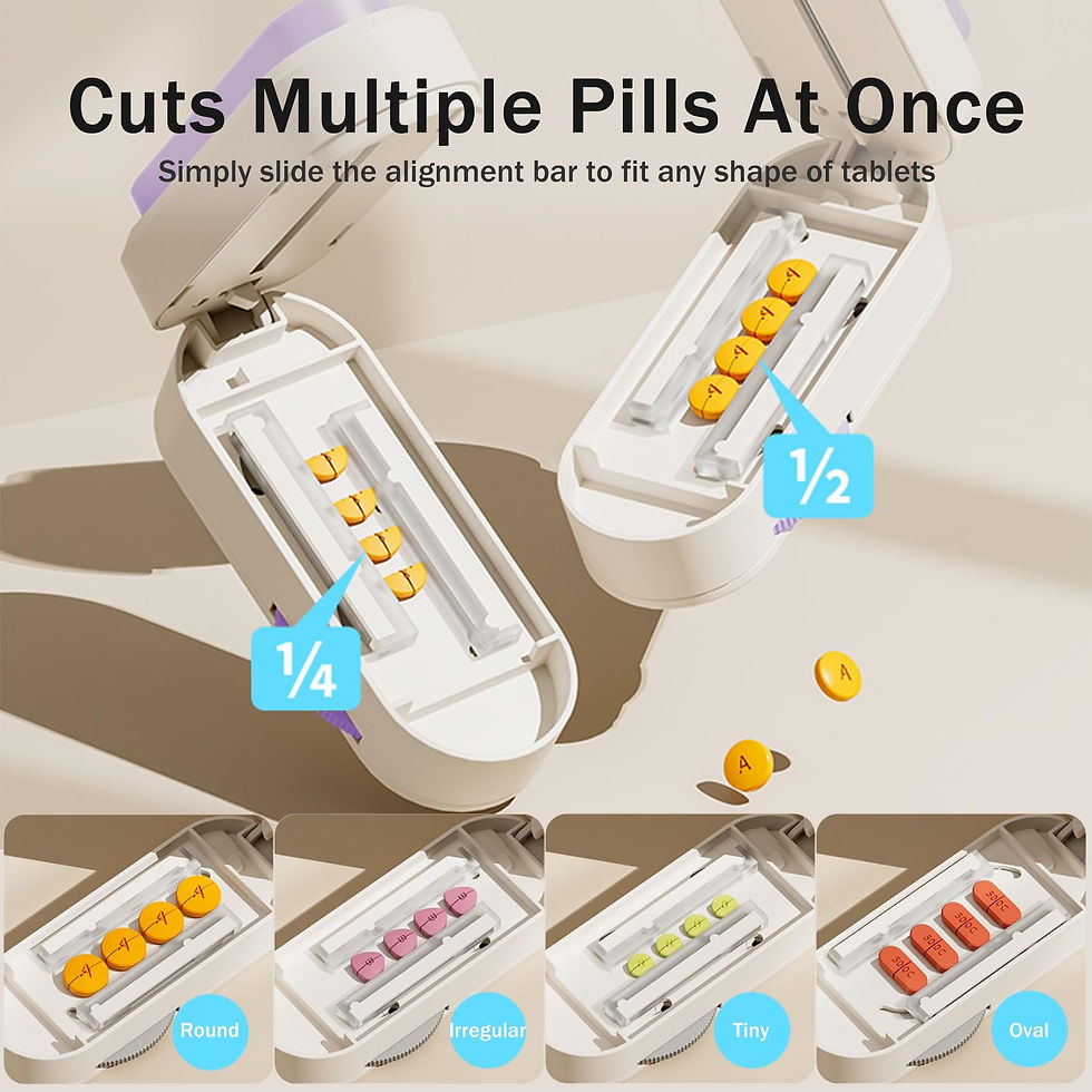 Thumbnail: Multiple Pill Cutter - Splitter for Pills Professional | Vertical Press-Down &