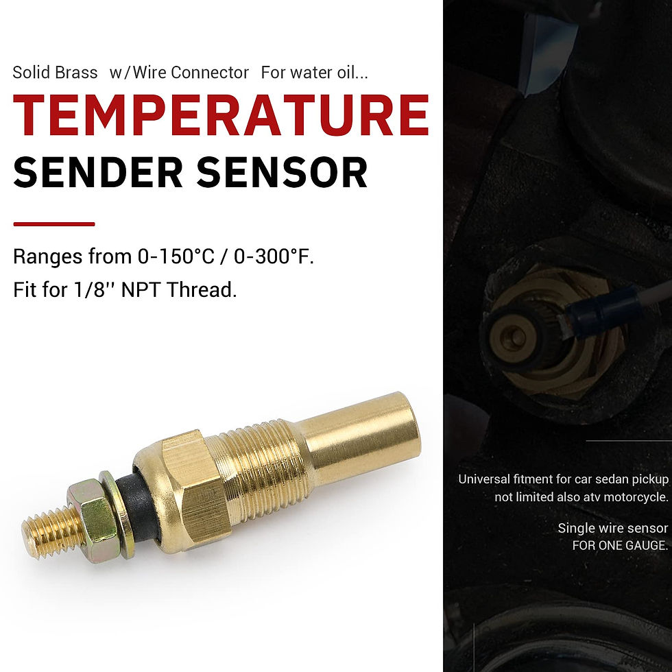 Thumbnail: Oil Water Temperature Temp 1/8 NPT Sensor Unit Sender Electric Gauge Pack of 3