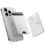 Thumbnail: Phone Card Holder, Leather Wallet Stick-on, RFID Blocking, Fits 4 Cards, White