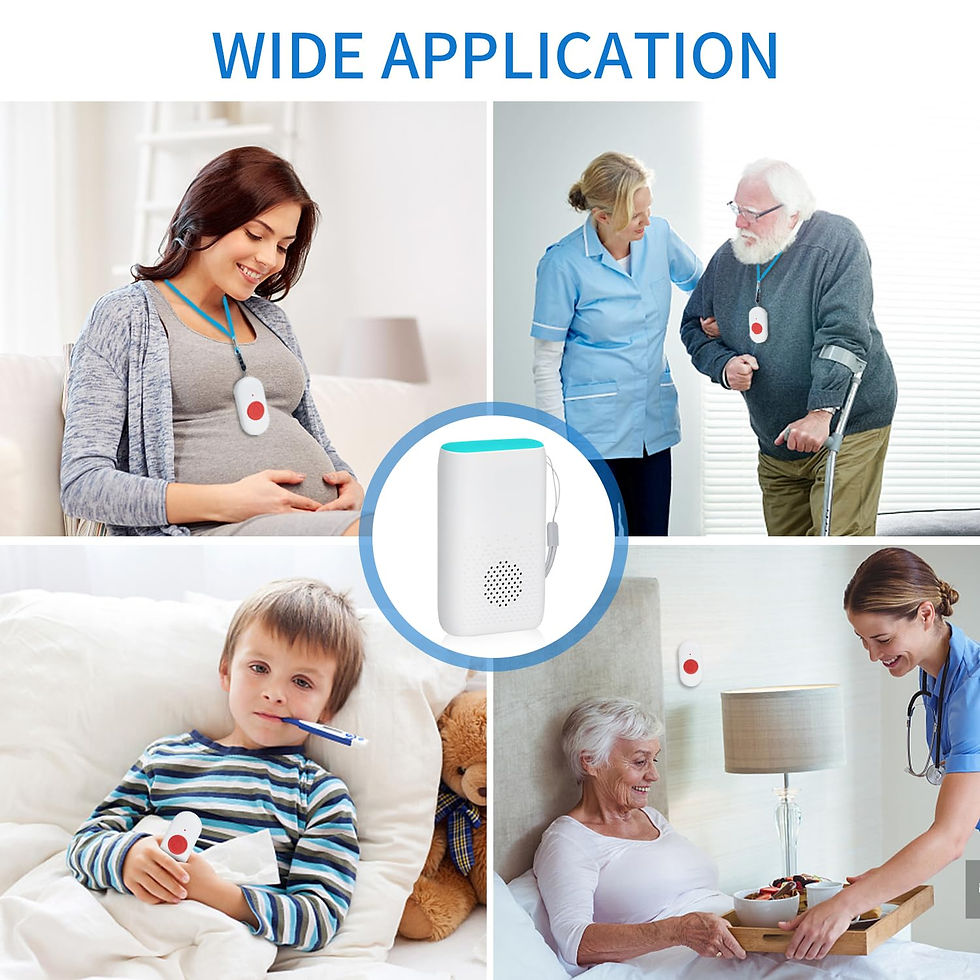 Thumbnail: Wireless Nurse Alert SOS Call Button Vibration Caregiver Pager System Nurse