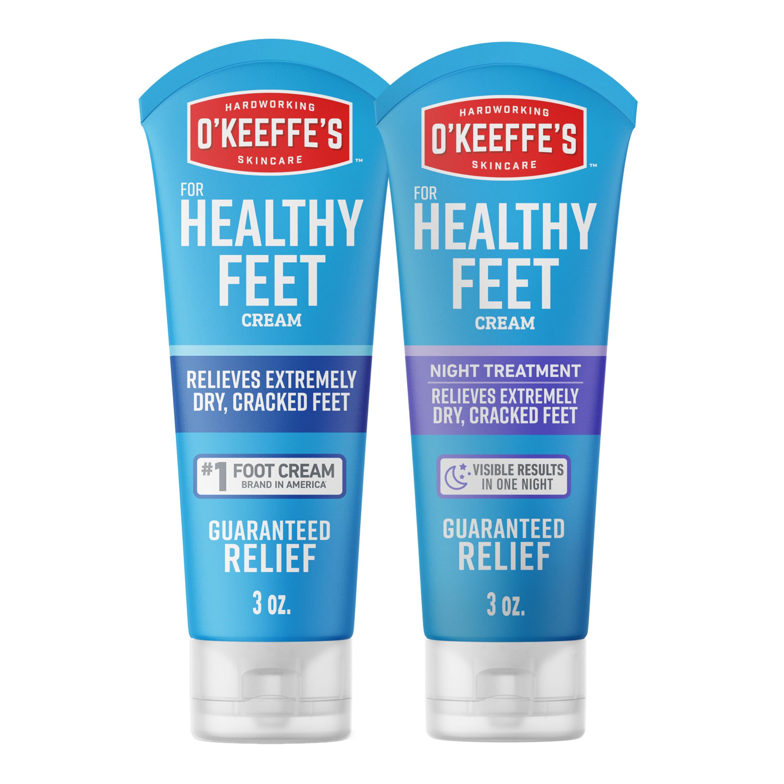 O'Keeffe's for Healthy Feet Foot Ounce Tube Cream; 3.0 Night and O'Keeffe's