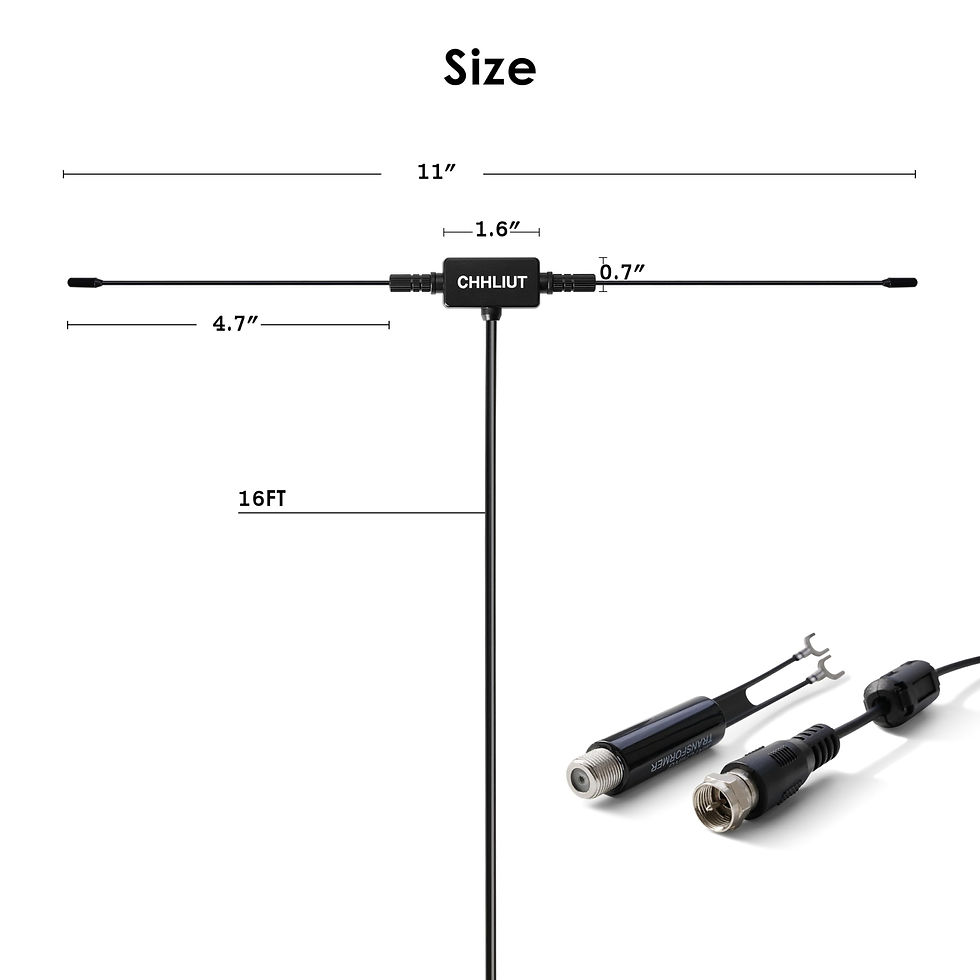 Thumbnail: Universal Radio Dipole Antenna, Screw F for FM 75 Ohm, AV Audio Stereo