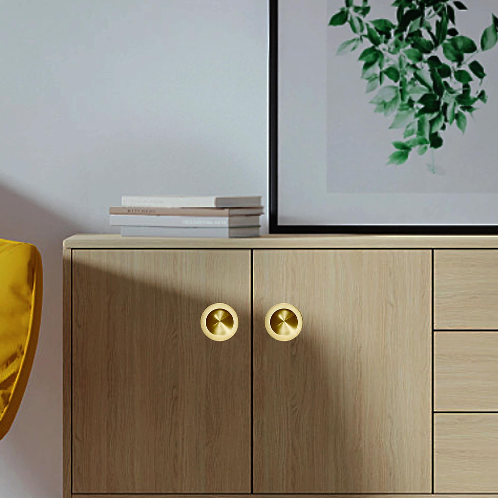 Thumbnail: Recessed Pocket Door Pull Handles, Round Flush Pulls Closet Handle Brushed Steel