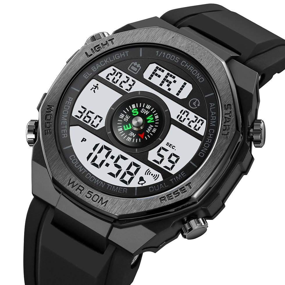 Thumbnail: TOOCAT Outdoor Wristwatch (Unisex), Water-Resistant Watch with Multifunctional