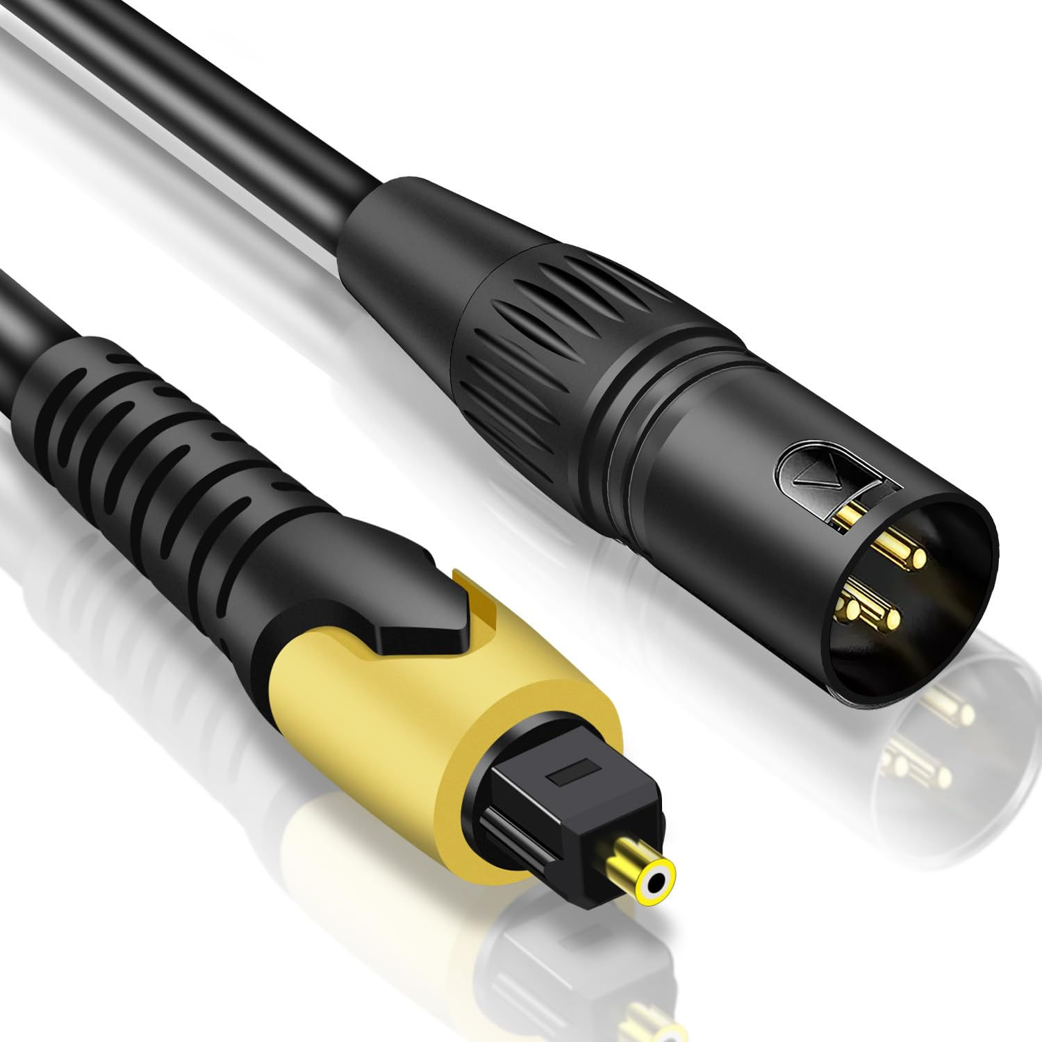 192KHz DAC Optical to XLR Converter,Optical Audio Male Adapter,Digital Analog