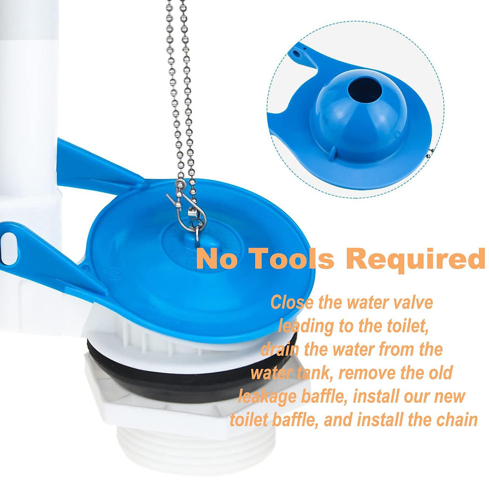Thumbnail: 3-Inch Toilet Flappers with Rubber Flapper Fits Flush Valve, Easy to x
