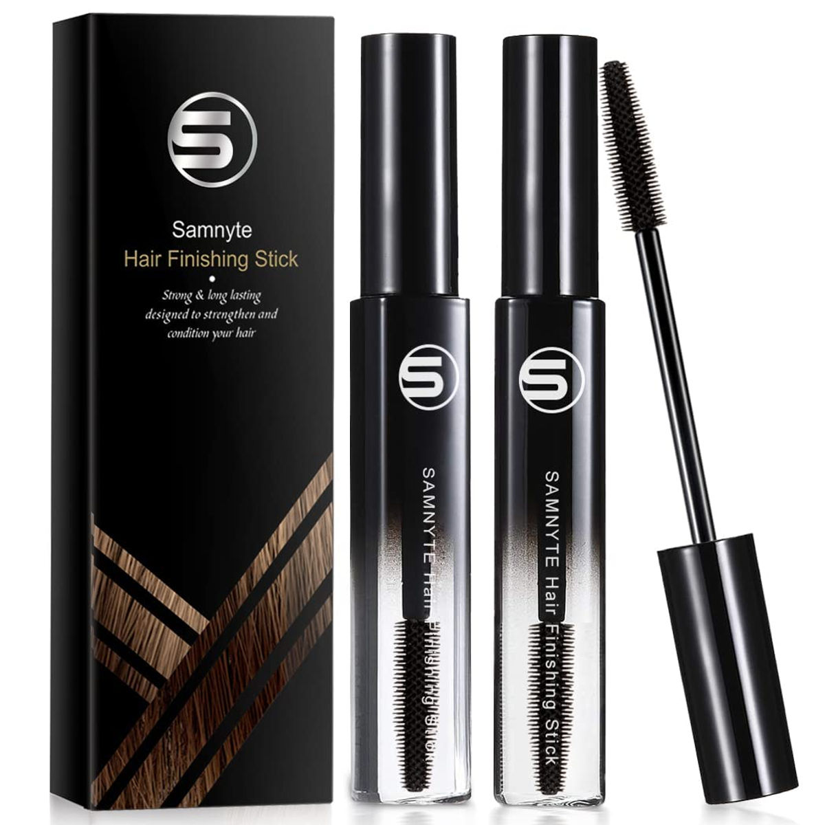 Samnyte Hair Finishing Stick, 2 Pack for Flyaway Taming, 18ml