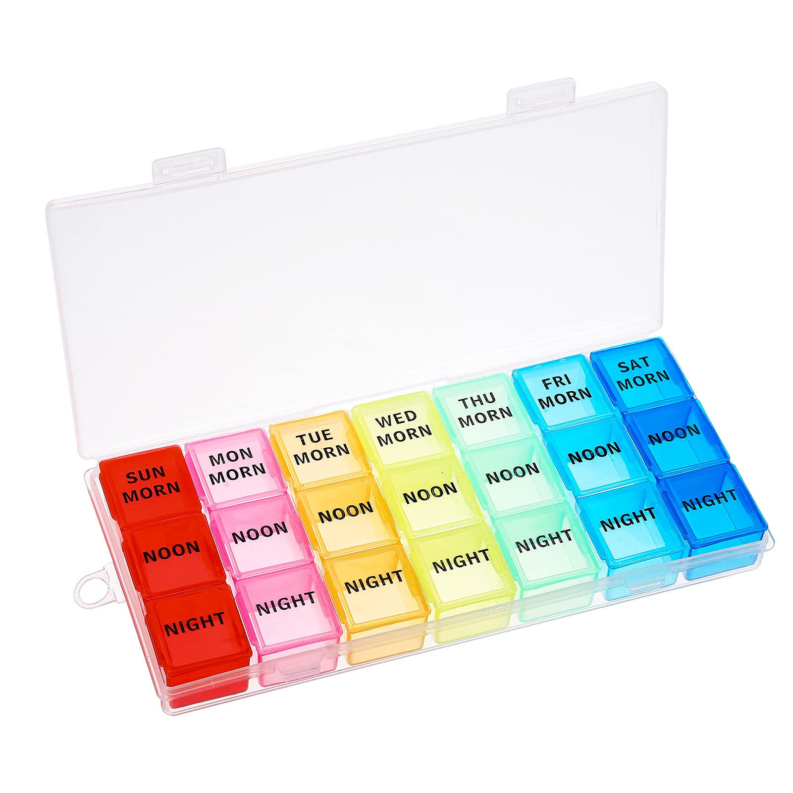 ALTcompluser Pill Box Organiser, 7-Day, 3 Times a Day, 21 Compartments