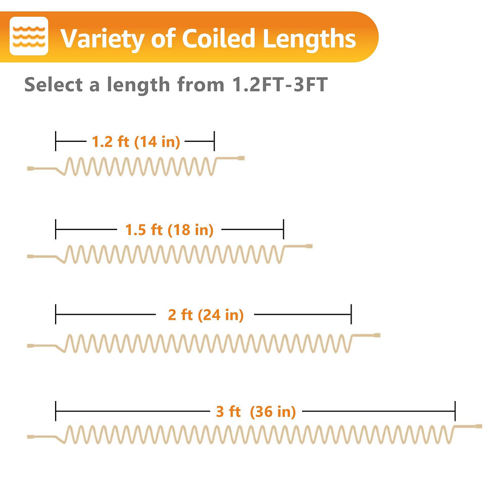 Thumbnail: Uvital 25FT Phone Cord, Coiled, for Landline, Compatible with Polycom Phones