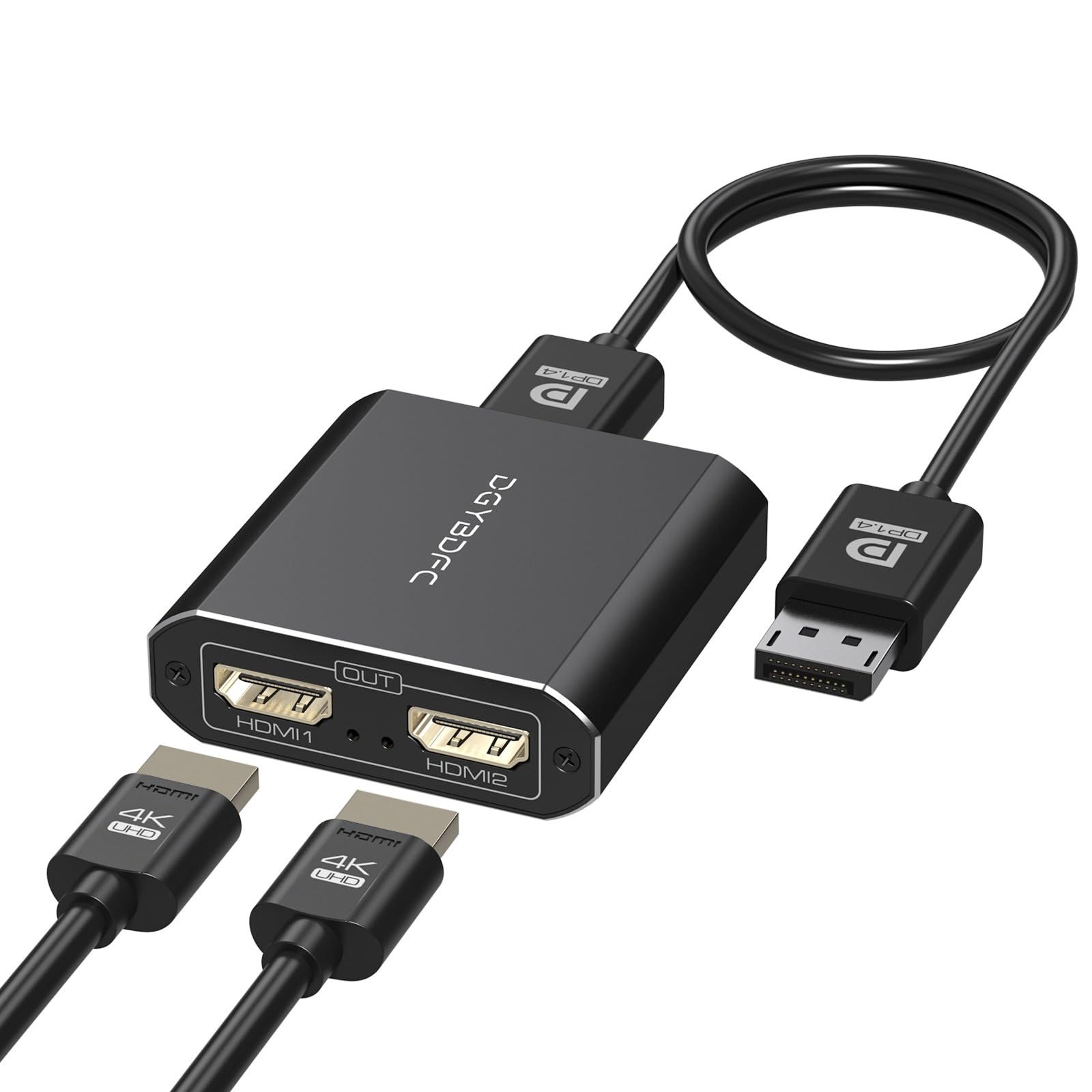 4K60Hz DP to Dual HDMI Adapter, 1 In 2 Out Hub, 4K60Hz, for PC, Windows