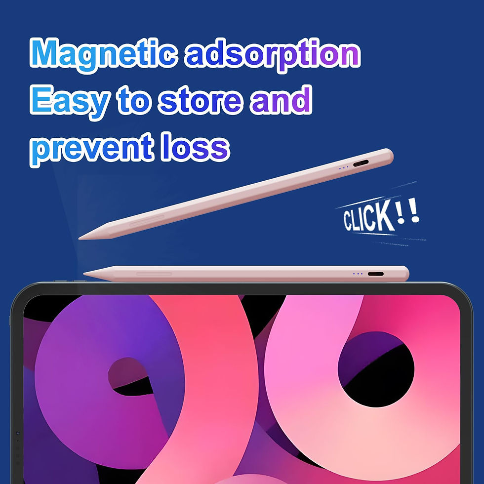 Thumbnail: Stylus Pen for iPad 9th/10th Gen, Fast Charge, Palm Rejection, Pink, 2018-2024