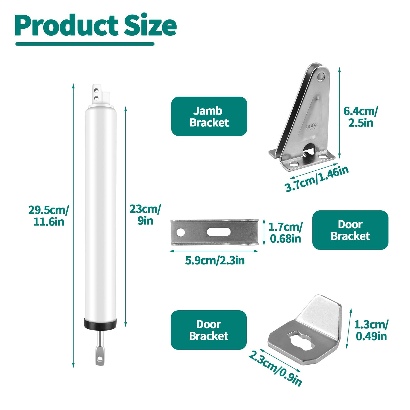 2 PCS Screen and Door Closer Kit, Heavy Duty Closer, Push Button Latch Set