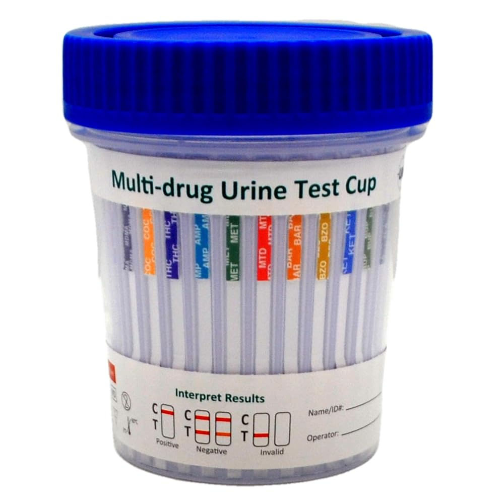 UKDrugTesting Ultra Sensitive 13-Drug Home Test Cup, High Accuracy