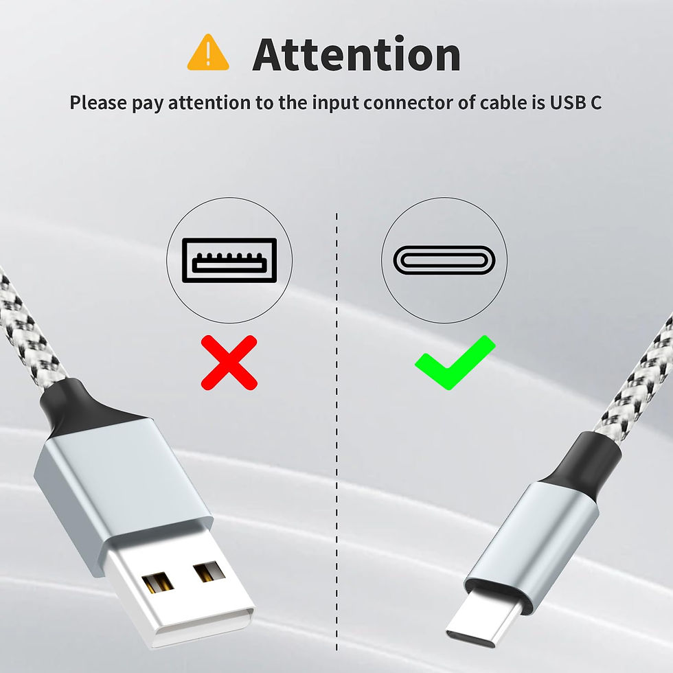 Thumbnail: USB C 3-in-1 Multi Charging Cable, 2-Pack 4FT, Nylon Braided, Gray & White