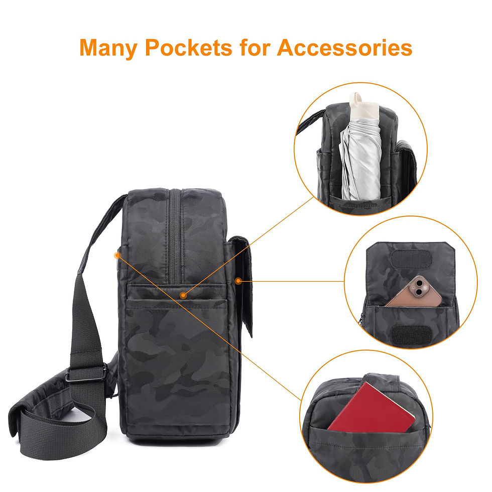 Thumbnail: TULLIO Camera Bag, Small Crossbody Purse, Waterproof for DSLR/SLR, Black