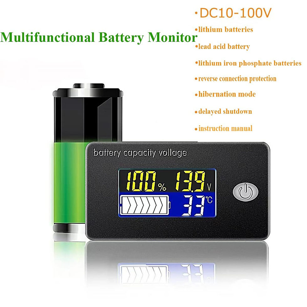 Thumbnail: Battery Monitor Voltage Meter, Lead Acid, Lithium Battery Gauge (24V)