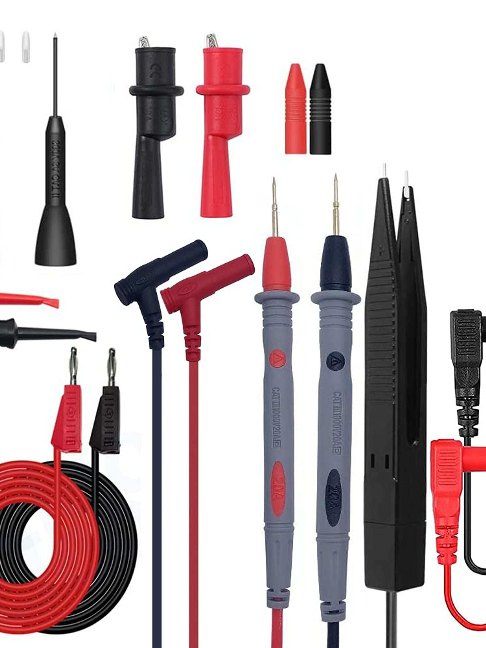 Multimeter Test Leads Set, Professional Kit, Precision Sharp Probe Lead with