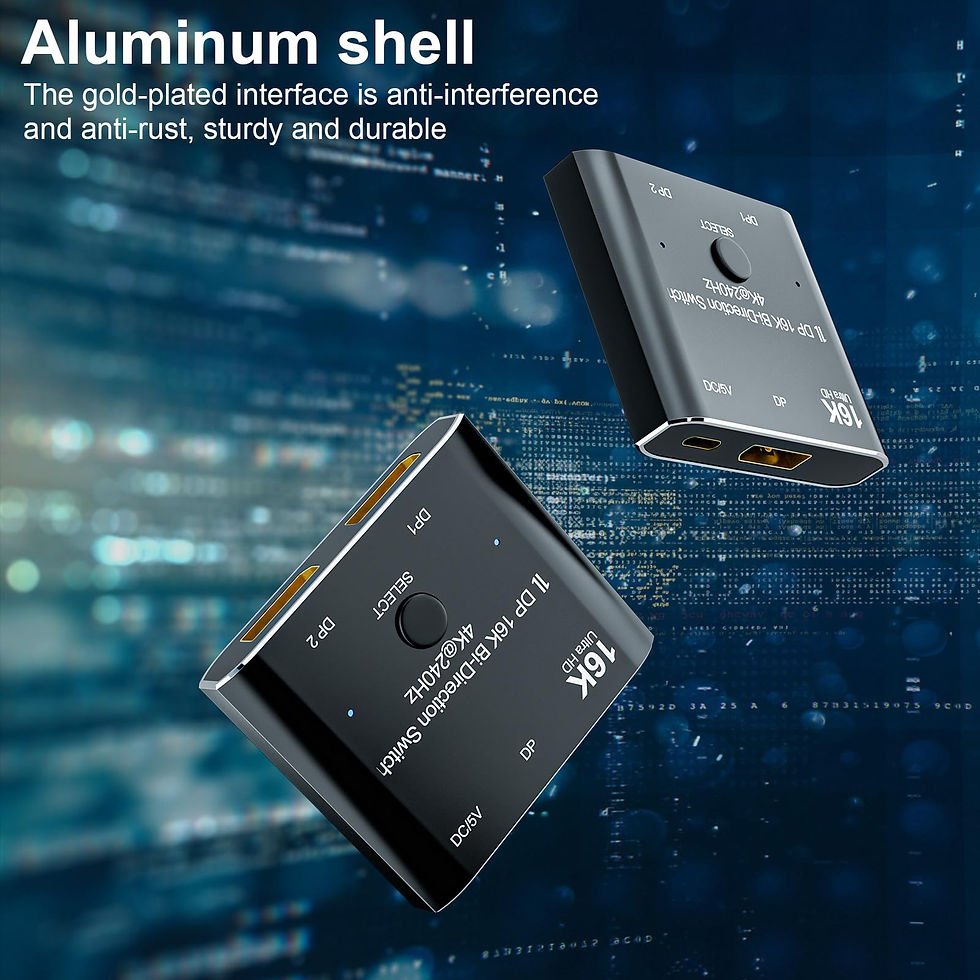 Thumbnail: CABLEDECONN DisplayPort DP Video Switch Bi-Direction Ultra 2.1 8K 10K HD