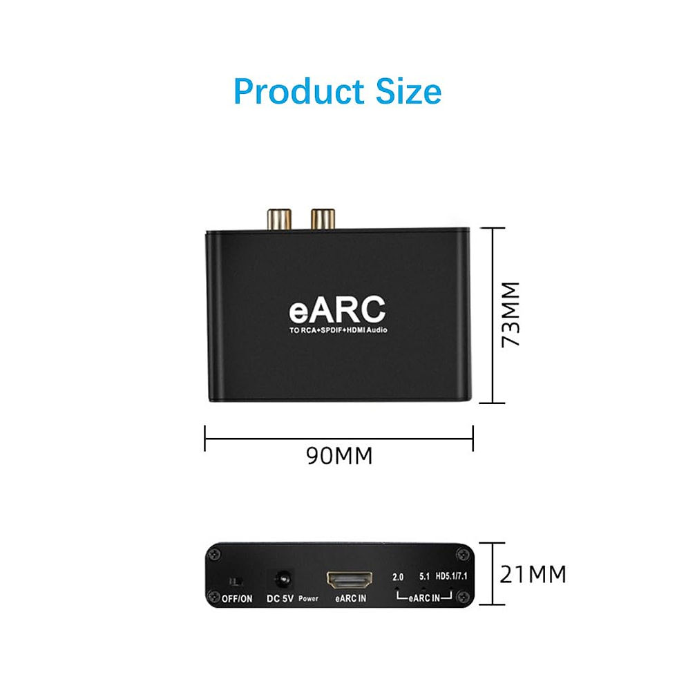Thumbnail: HDMI eARC/ARC to RCA R/L, Optical, Audio HDMI, 3.5mm Converter, eARC/ARC