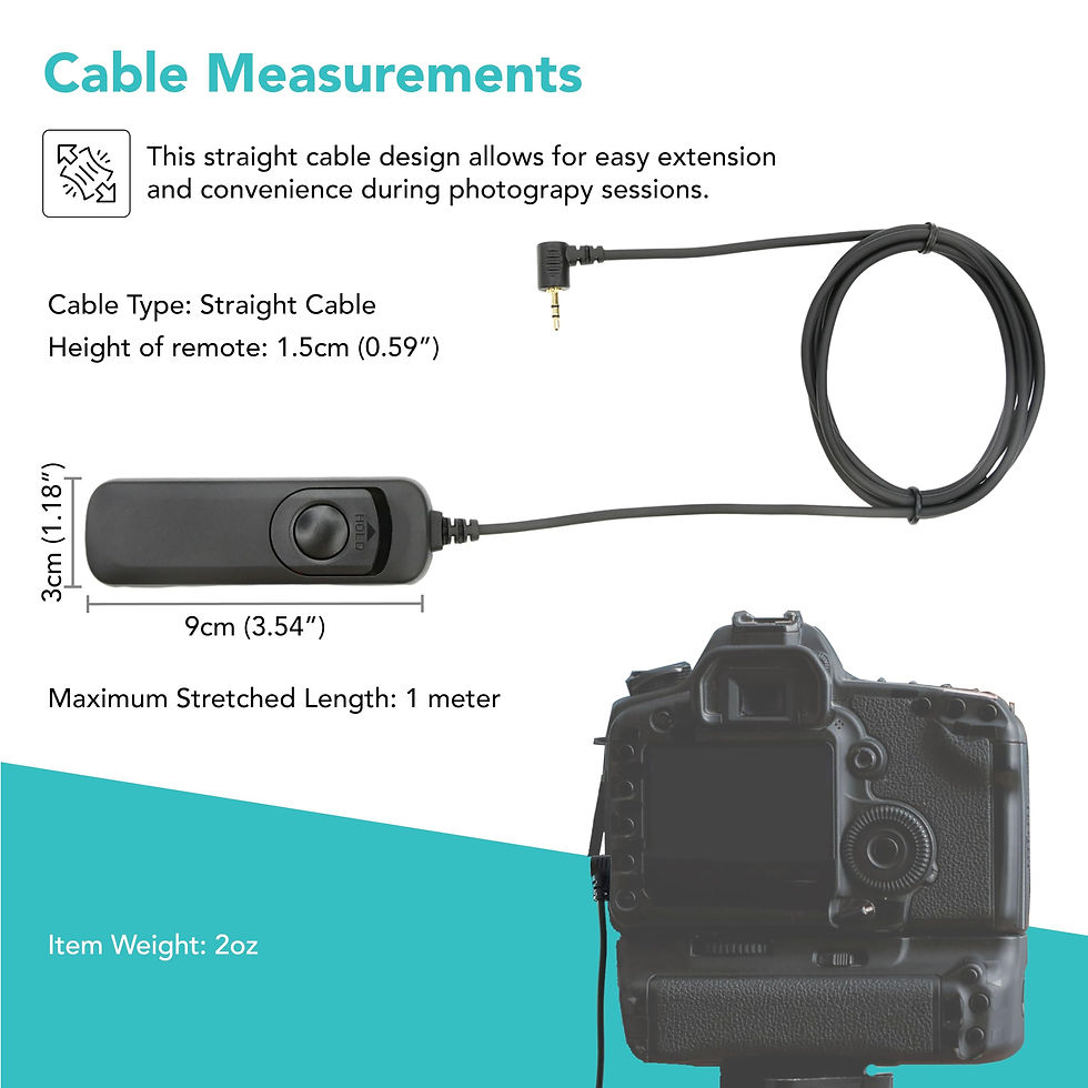 Thumbnail: Foto&Tech Shutter Release w EOS III XT RS-60E3 Remote Compatible Wired