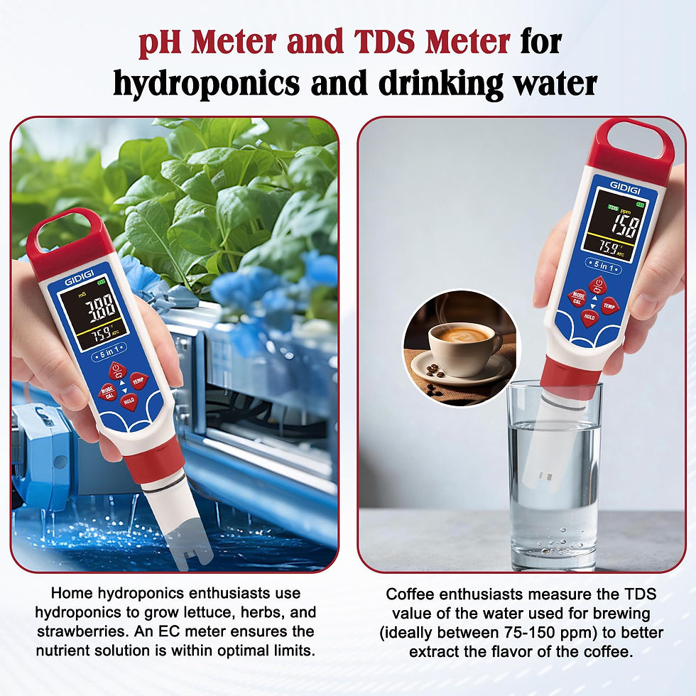 Thumbnail: 5 pH TDS EC Tester, Update Color in 1 Digital Screen Pool with Calibration