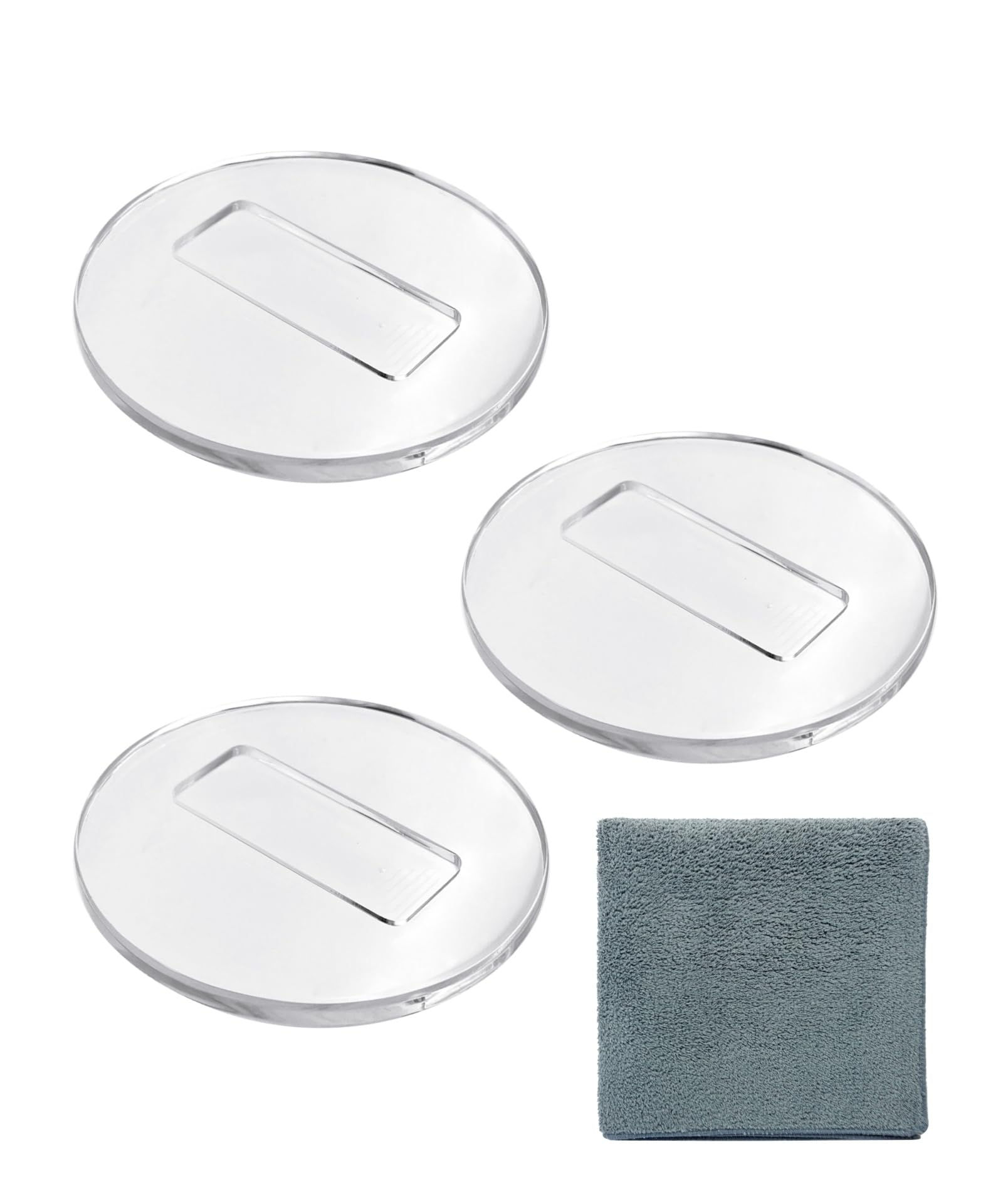 4" Clear Piano Caster Cups(with Dust Cloth) Fits for and Baby Piano,Piano Floor