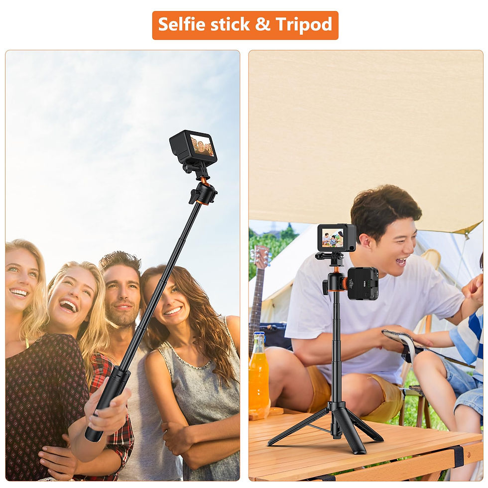 Thumbnail: VRIG 21" Extendable Selfie Stick Tripod for GoPro, 360° Ballhead Stand