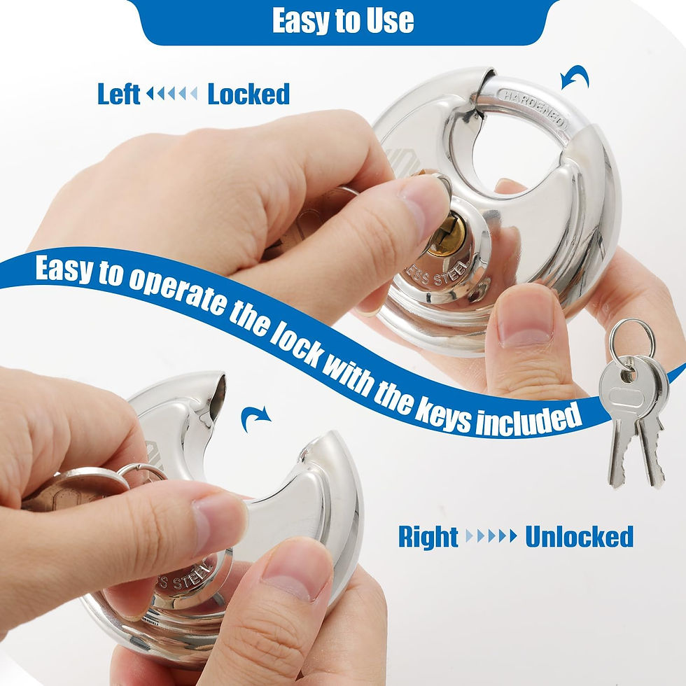 Thumbnail: HOX Keyed Disc Padlock, Steel Keyed-Alike Padlocks, Heavy Duty Locks, Waterproof
