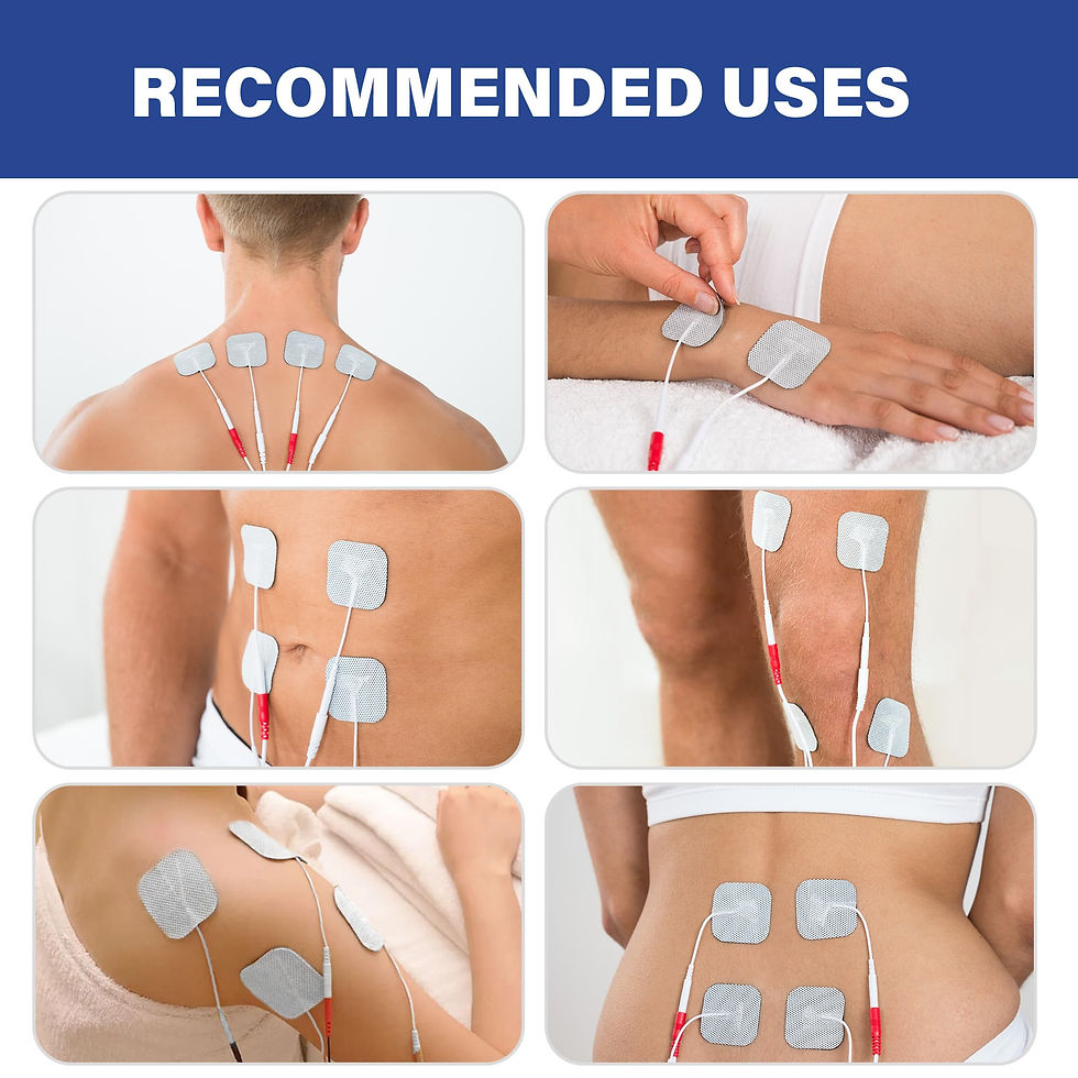 Thumbnail: LotFancy TENS Unit Electrode Pads, 40PCS 2"x2" EMS Pads for Electrotherapy,