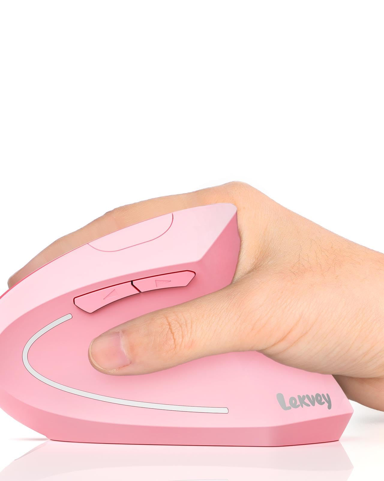 Lekvey Ergonomic Wireless Mouse, 2.4GHz, Rechargeable, for Laptop/PC
