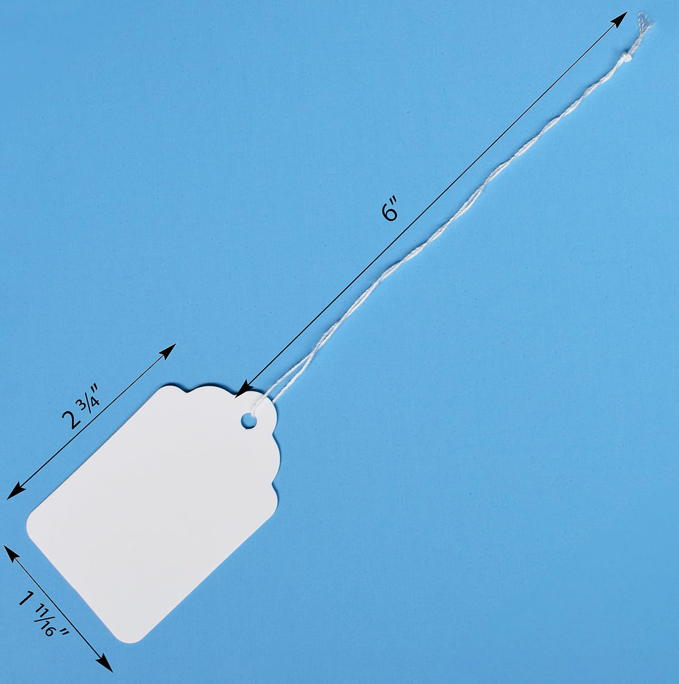Thumbnail: 500 with Attached – x Paper Merchandise Tags #8 White with for and String