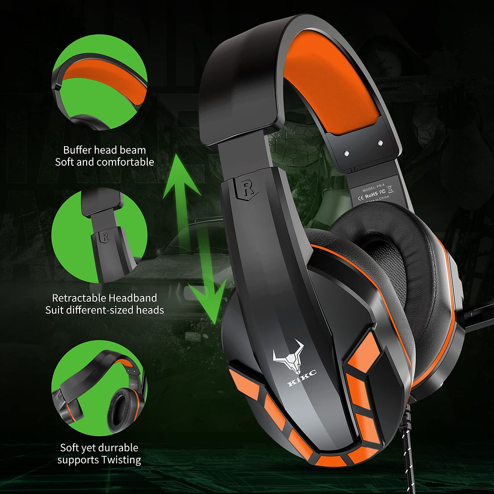 Thumbnail: Kikc with for Xbox One, PC, Phone PS4 Gaming Headset and Notebook, Controllable
