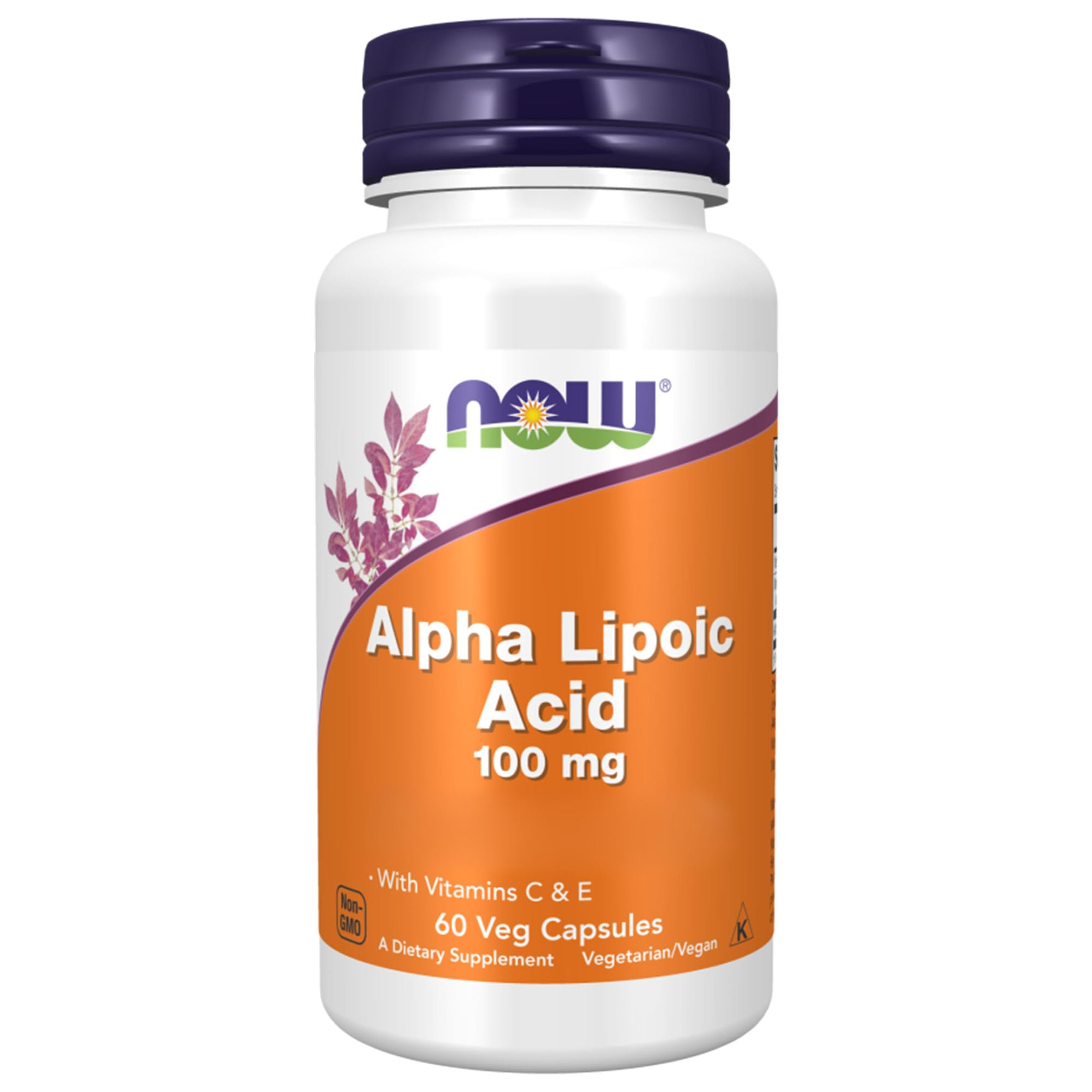 Now Foods Alpha-Lipoic Acid, 100mg, 60 Vegan Capsules, with Vitamins C & E