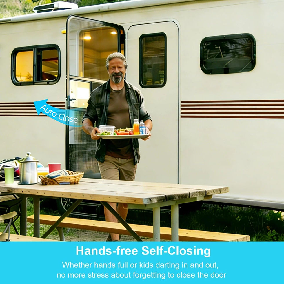 Thumbnail: RV Screen Door Closer with for Travel Trailer - Adjustable Tension, Durable